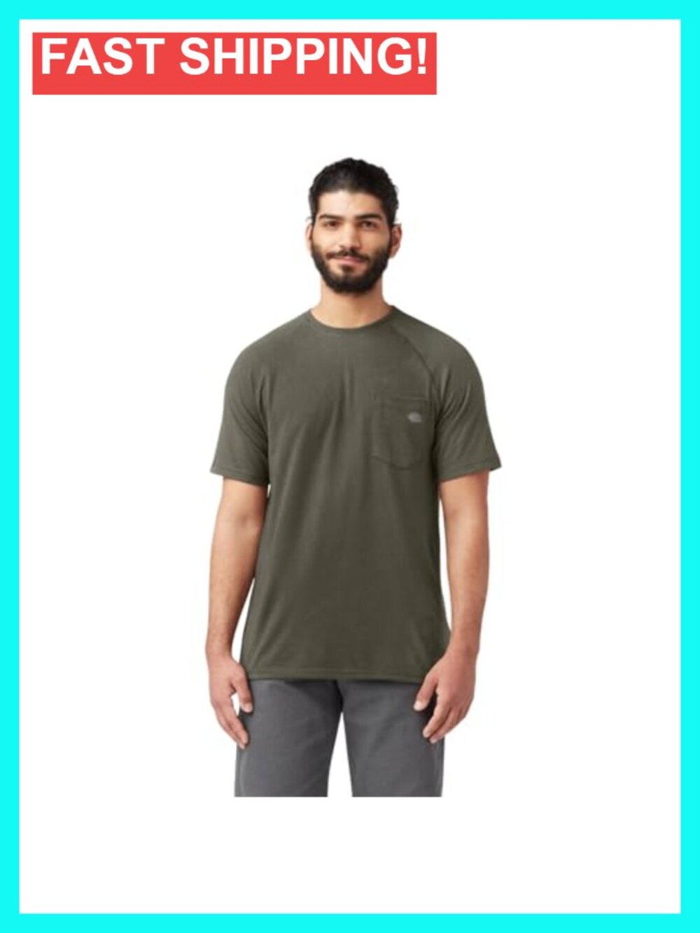 Men's Cooling Short Sleeve Pocket T-Shirt Moisture-Wicking